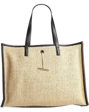 McQueen Shoulder Bag Textile Fibers, Leather - Natural