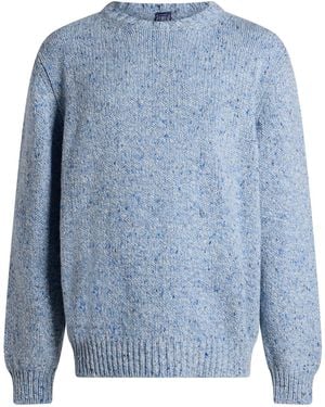 Fedeli Sky Sweater Cashmere, Virgin Wool - Blue