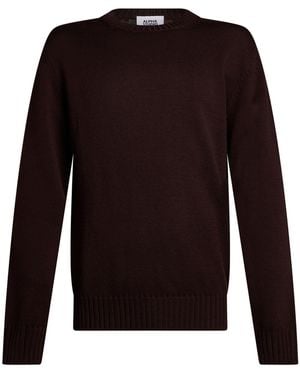 Alpha Studio Burgundy Jumper Merino Wool - Black
