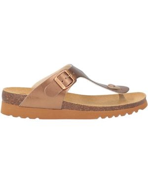 Scholl Bronze Thong Sandal Synthetic Material - Brown