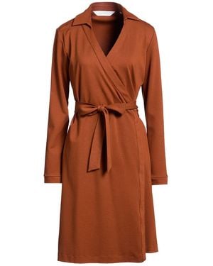 Robert Friedman Camel Midi Dress Viscose, Nylon, Elastane - Brown