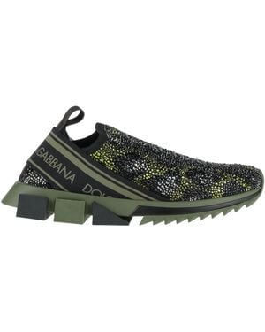 Dolce & Gabbana Military Trainers Polyester, Polyamide, Elastane, Viscose, Cotton - Green
