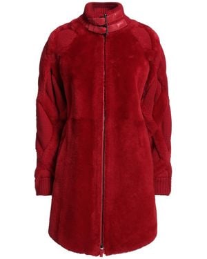 Emporio Armani Shearling & Teddy Shearling, Lambskin, Wool, Acrylic - Red