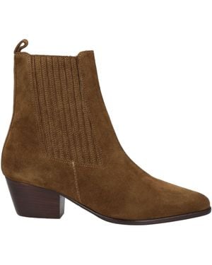 Sandro Ankle Boots Leather, Elastic Fibres - Brown