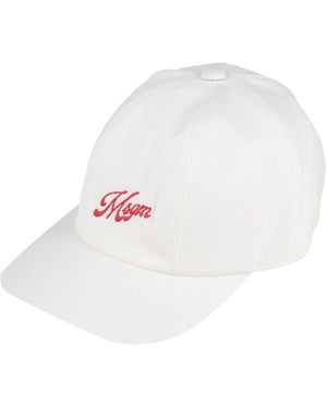 MSGM Ivory Hat Cotton, Elastane - White