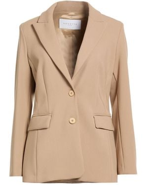 Nenette Blazer Polyester, Viscose, Elastane - Natural