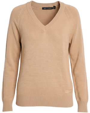 ARMANI EXCHANGE Camel Sweater Virgin Wool, Acrylic, Cotton - Natural