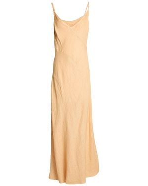 120% Lino Maxi Dress Linen - White