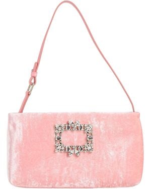 Roger Vivier Handbag Textile Fibers - Pink