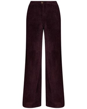Shaft Pants Viscose, Cotton, Elastane - Purple