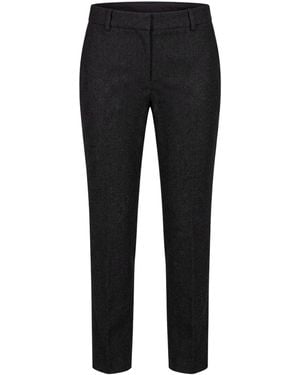 Eleventy Charcoal Pants Wool, Cotton, Metallic Fiber, Polyamide - Black
