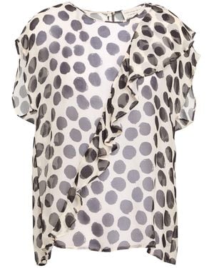 ALESSIA SANTI Top Viscose, Silk - White