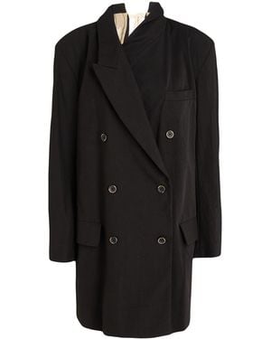 Uma Wang Overcoat & Trench Coat - Black