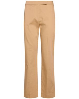 Max Mara Pants Cotton, Elastane - Natural