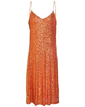 Imperial Midi Dress Polyester, Elastane - Orange