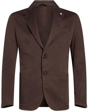 L.B.M. 1911 Chocolate Blazer Cotton, Elastane - Brown