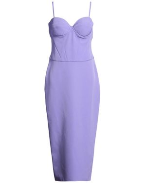 Tassos Mitropoulos Midi Dress Pes, Elastane - Purple