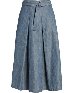 Drumohr Denim Skirt Cotton, Hemp - Blue