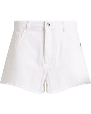 Patrizia Pepe Denim Shorts Cotton - White