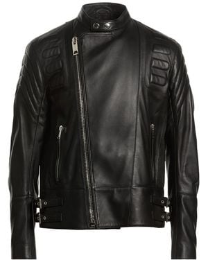 Les Hommes Jacket Leather - Black
