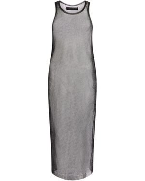 Isabel Benenato Midi Dress Acetate, Polyester - Grey