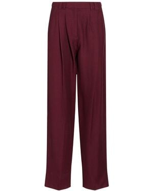 Marella Stella Maxwell X Burgundy Pants Virgin Wool, Viscose - Purple