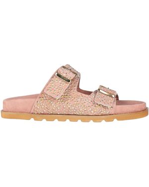 Positano By Jean Paul Antique Rose Sandals Textile Fibers - Pink
