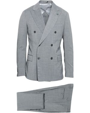 Lardini Suit Polyester, Wool, Elastane - Gray