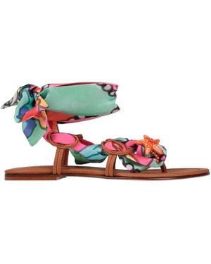 Alameda Turquesa Thong Sandal - White