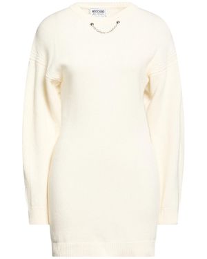 Moschino Ivory Mini Dress Wool, Viscose, Polyamide, Cashmere - White