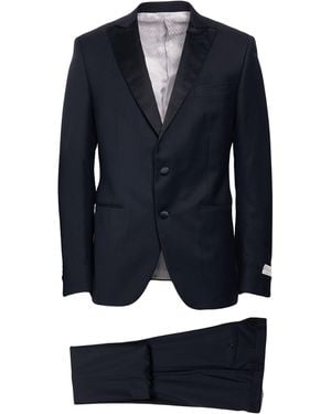 Tombolini Midnight Suit Wool, Silk - Blue