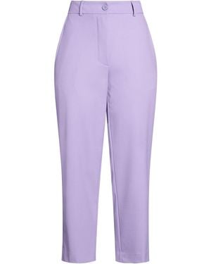 SOLOTRE Pants Polyester, Virgin Wool, Elastane - Purple