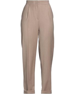 Antonelli Khaki Trousers Virgin Wool, Viscose, Polyester, Elastane - Natural