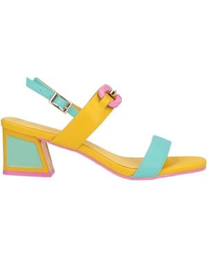 Menbur Sandals Synthetic Fibres - Yellow