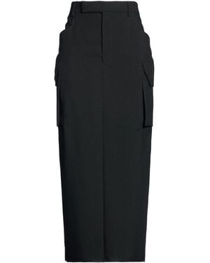 Rick Owens Maxi Skirt Virgin Wool - Black
