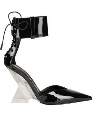 The Attico Court Shoes Leather - Black