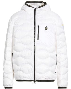 Blauer Puffer - White