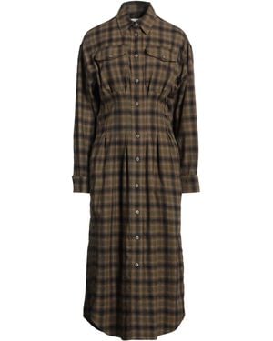 Isabel Marant Military Midi Dress Cotton - Brown