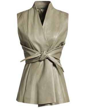 Rick Owens Vest Lambskin - Green