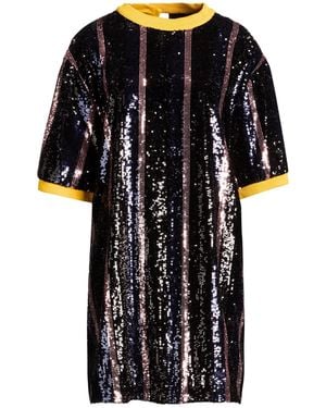 Plan C Mini Dress Polyester, Cotton, Polyamide, Elastane - Black