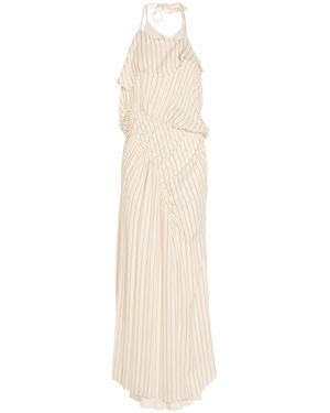 Sportmax Maxi Dress Acetate, Silk, Polyamide - White
