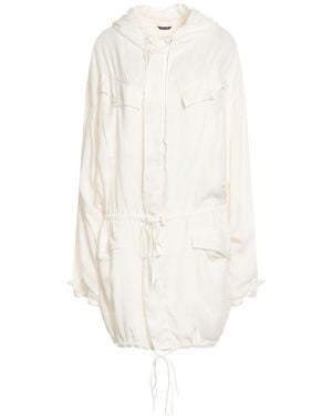 Maison Margiela Ivory Overcoat & Trench Coat Cotton, Elastane - White