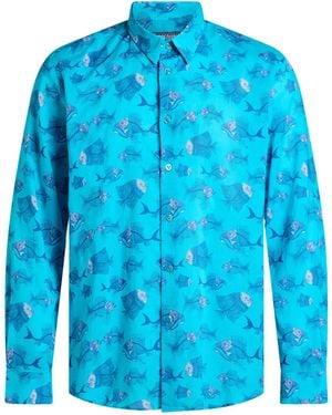 Vilebrequin Azure Shirt Cotton - Blue