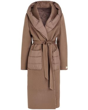 Suprema Taupe Puffer Wool, Cashmere - Brown