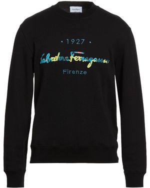 Ferragamo Sweatshirt Cotton, Polyamide - Black