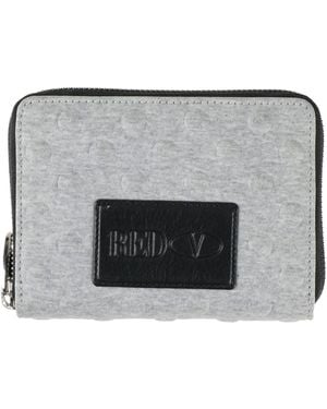 Red(V) Wallet Textile Fibers, Leather - Gray