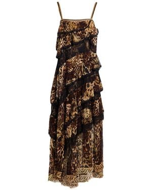 CAMILLA Maxi Dress Silk - Brown