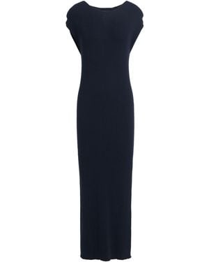 Emporio Armani Midnight Maxi Dress Polyamide, Viscose, Cashmere - Blue