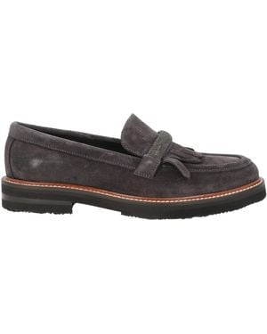 Eleventy Loafers Leather - Gray