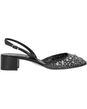 Rene Caovilla Court Shoes Textile Fibres - Black